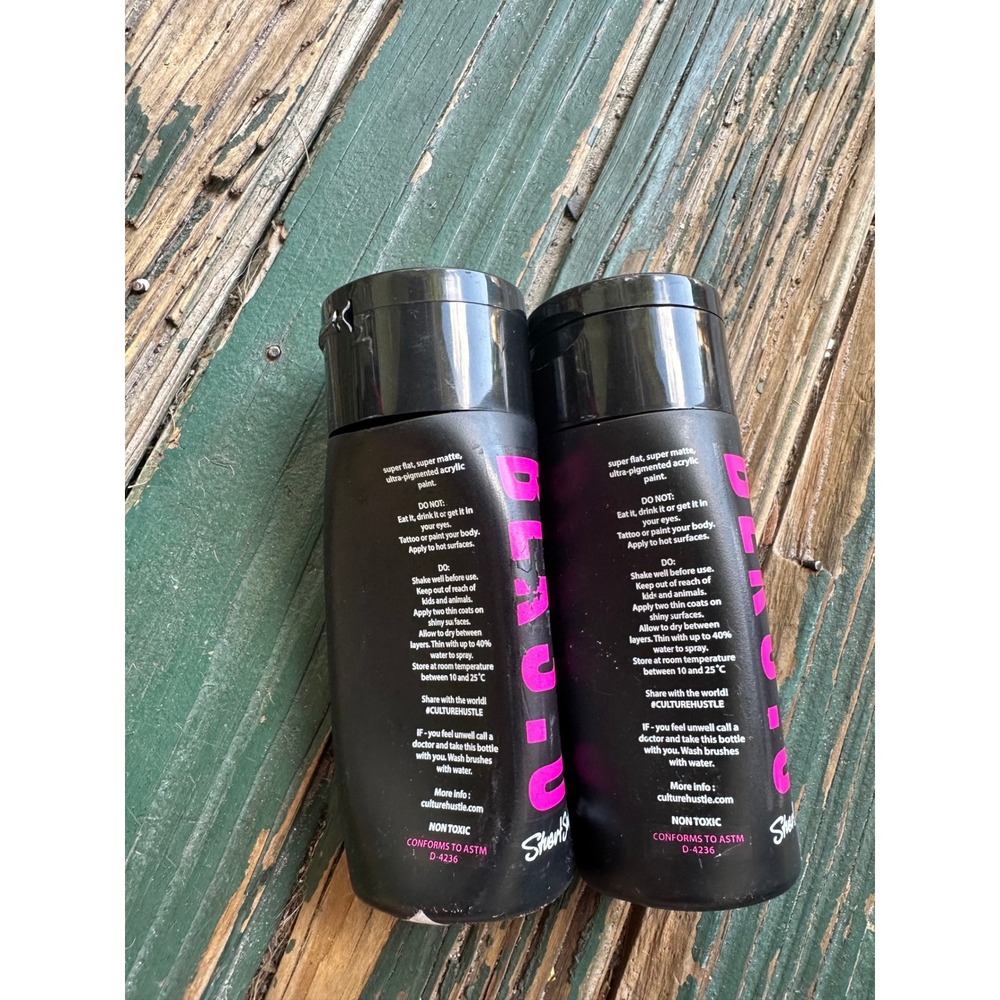 Stuart Semple BLK 3.0 Ultra Matte Blackest Black Acrylic Paint Set of 2 Bottles